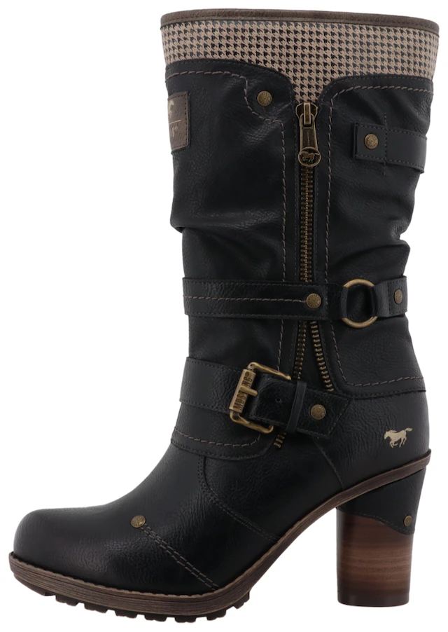 Mustang Shoes Winterstiefel »Palma« Kurzstiefel, Winterstiefel mit wärmendem Textifutter
