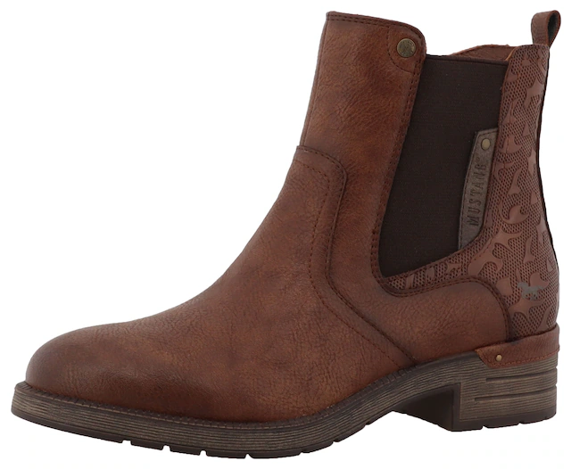 Mustang Shoes Winterstiefelette »Gelja« Stiefelette, Winterboots mit Anziehlasche