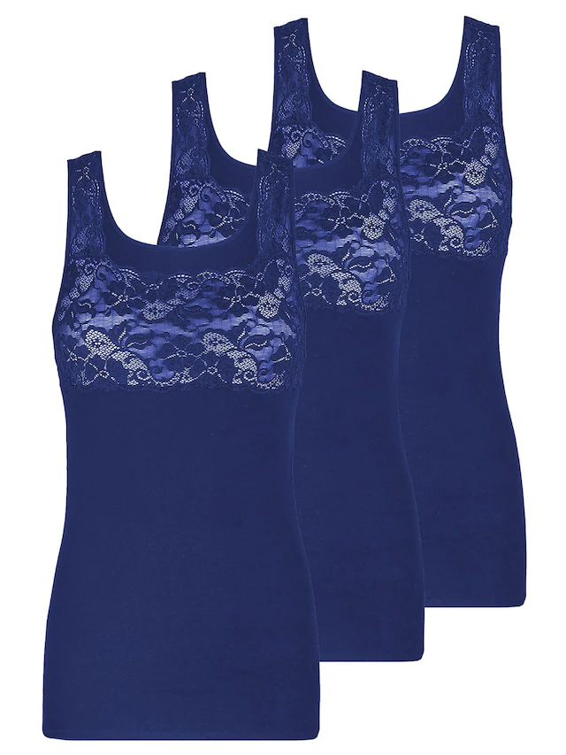 Nina Von C. Achselhemd »3er Pack Damen Achselhemd Fine Cotton«