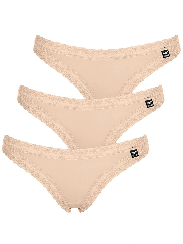 like it! String »3er Pack Damen String Olivia« Spar-Pack,