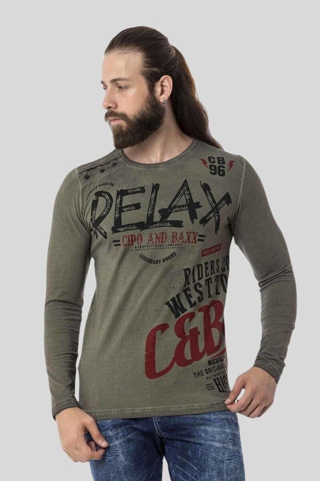 Cipo & Baxx T-Shirt »Sweatshirts« mit lässigem Print