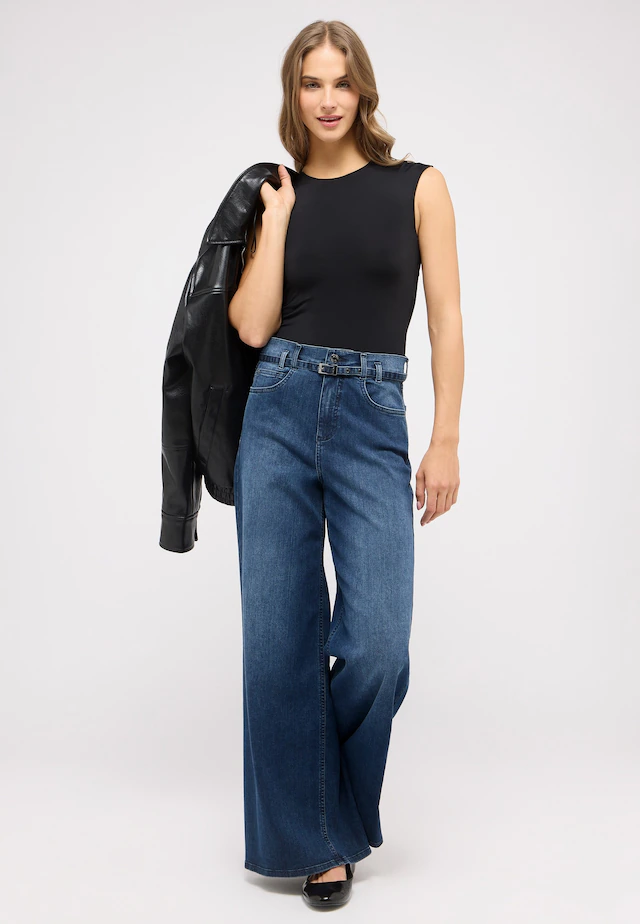 ANGELS Relax-fit-Jeans »LIVA BELT« mit sehr weitem Bein und Gürtel