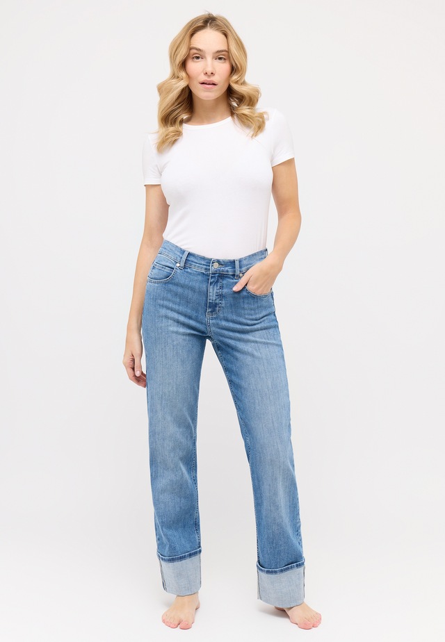 ANGELS Straight-Jeans »LARA TU« mit umgeschlagenem Bein