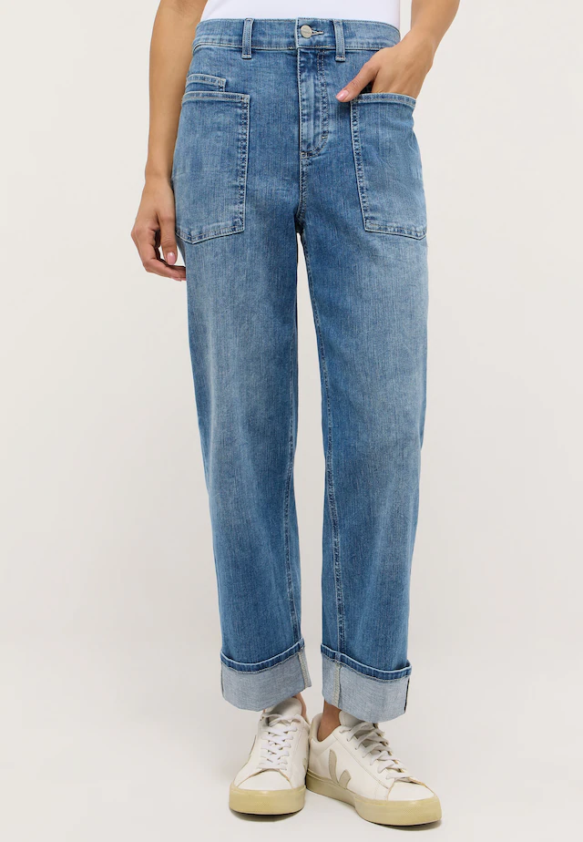 ANGELS Relax-fit-Jeans »LIBERTA TURN UP« Relaxed fit, aus Baumwollmischung, mit großen Vordertaschen