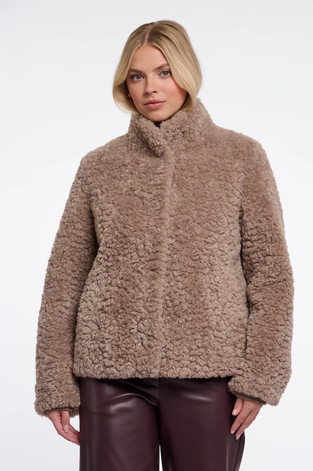 Rino & Pelle Kurzjacke »KION« ohne Kapuze in Fell-Optik