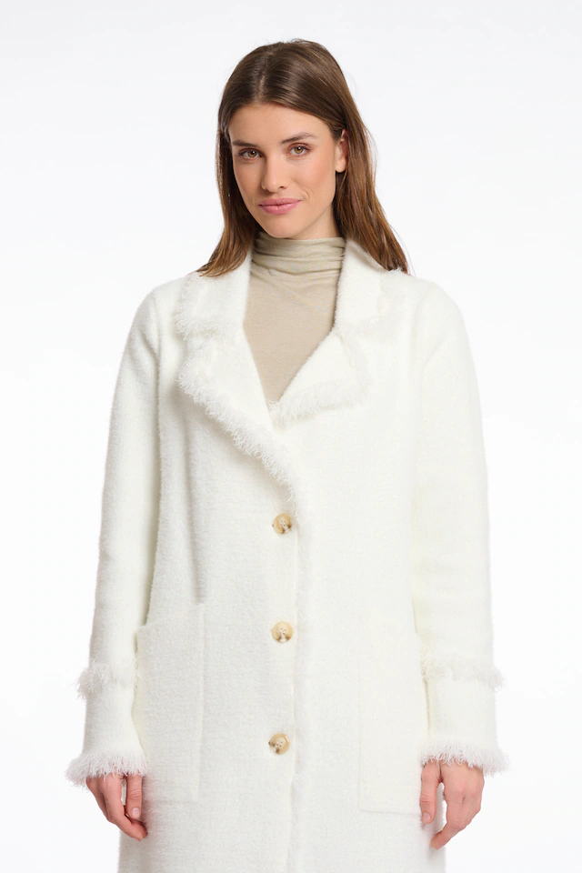Rino & Pelle Longstrickjacke »CATENA« mit Fransendetails und Knöpfen