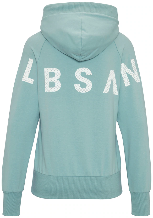 Elbsand Kapuzensweatjacke »Kalea« mit großem Logodruck hinten, bequeme Freizeitjacke mit Taschen