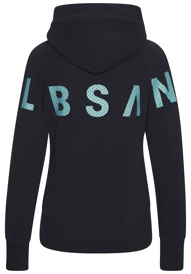 Elbsand Kapuzensweatjacke »Kalea« mit großem Logodruck hinten, bequeme Freizeitjacke mit Taschen