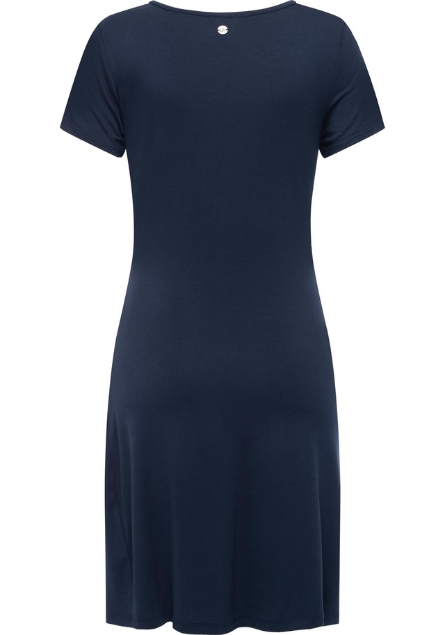 Ragwear Shirtkleid »Knotta« Ohne Taschen Kurzarm Sommerkleid mit seitlichem Bindeband