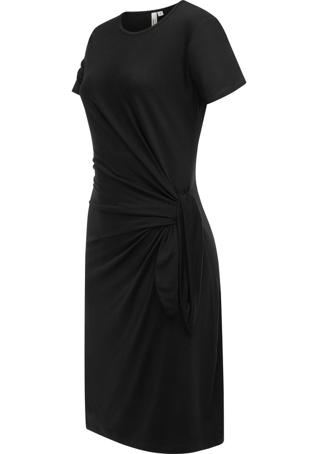 Ragwear Shirtkleid »Knotta« Ohne Taschen Kurzarm Sommerkleid mit seitlichem Bindeband