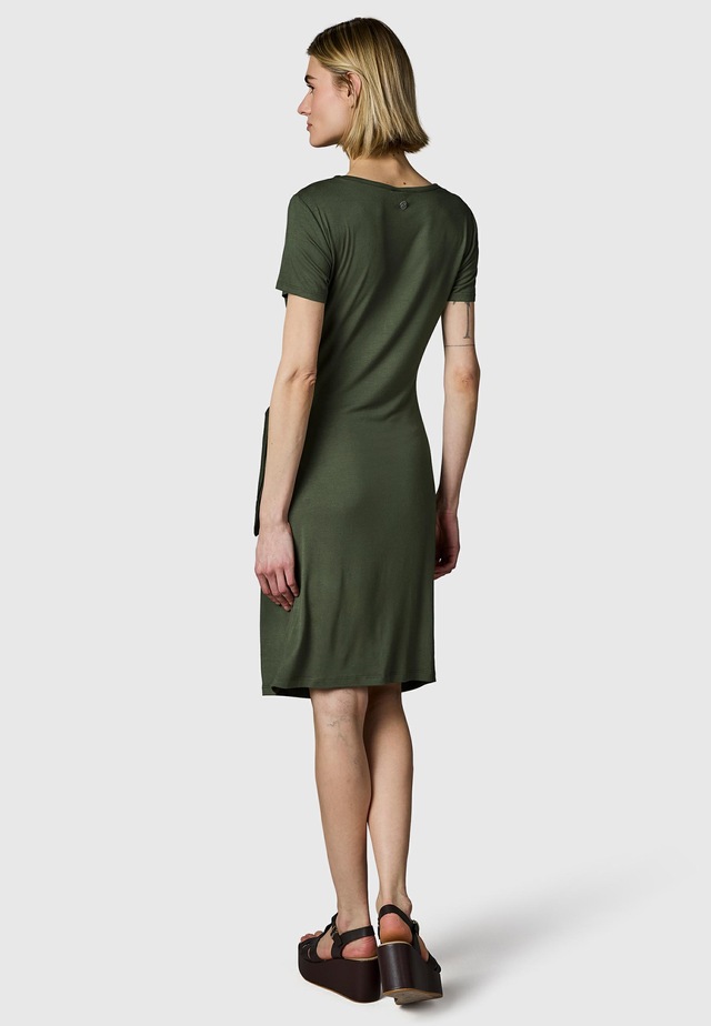 Ragwear Shirtkleid »Knotta« Ohne Taschen Kurzarm Sommerkleid mit seitlichem Bindeband
