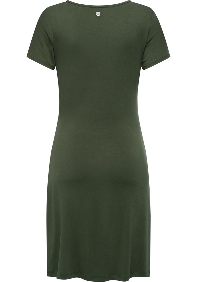 Ragwear Shirtkleid »Knotta« Ohne Taschen Kurzarm Sommerkleid mit seitlichem Bindeband