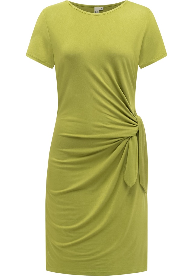 Ragwear Shirtkleid »Knotta« Ohne Taschen Kurzarm Sommerkleid mit seitlichem Bindeband