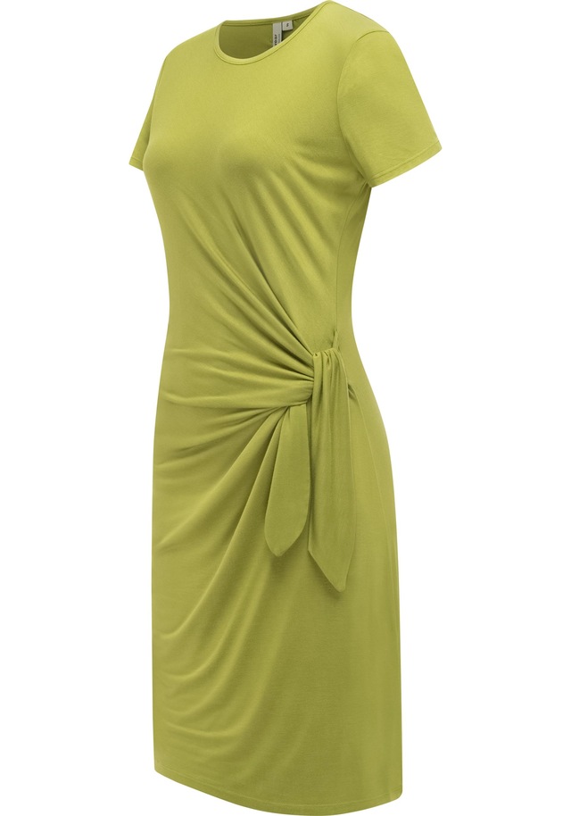 Ragwear Shirtkleid »Knotta« Ohne Taschen Kurzarm Sommerkleid mit seitlichem Bindeband