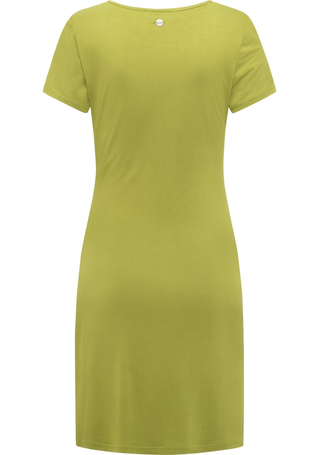 Ragwear Shirtkleid »Knotta« Ohne Taschen Kurzarm Sommerkleid mit seitlichem Bindeband
