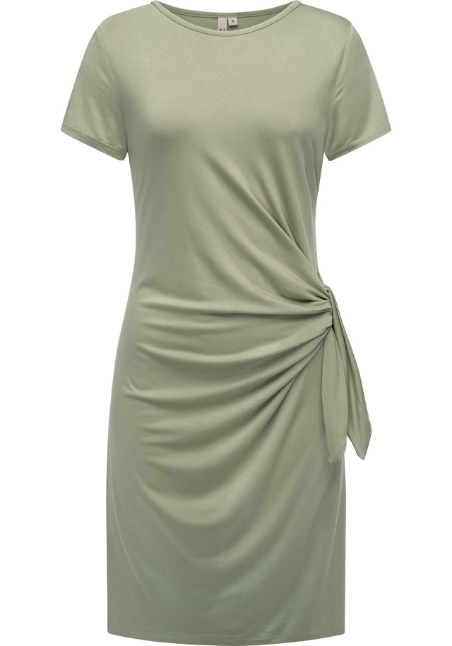 Ragwear Shirtkleid »Knotta« Ohne Taschen Kurzarm Sommerkleid mit seitlichem Bindeband