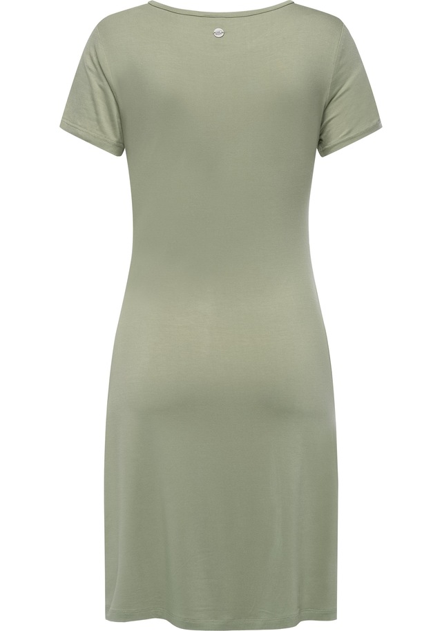 Ragwear Shirtkleid »Knotta« Ohne Taschen Kurzarm Sommerkleid mit seitlichem Bindeband