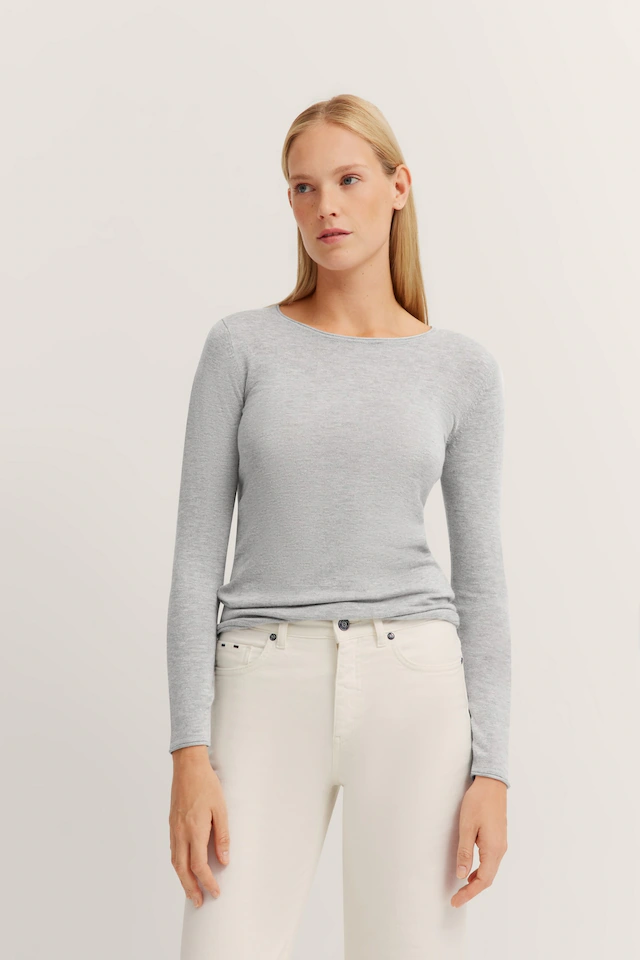 bugatti Langarmshirt mit Rundhals & langem Arm