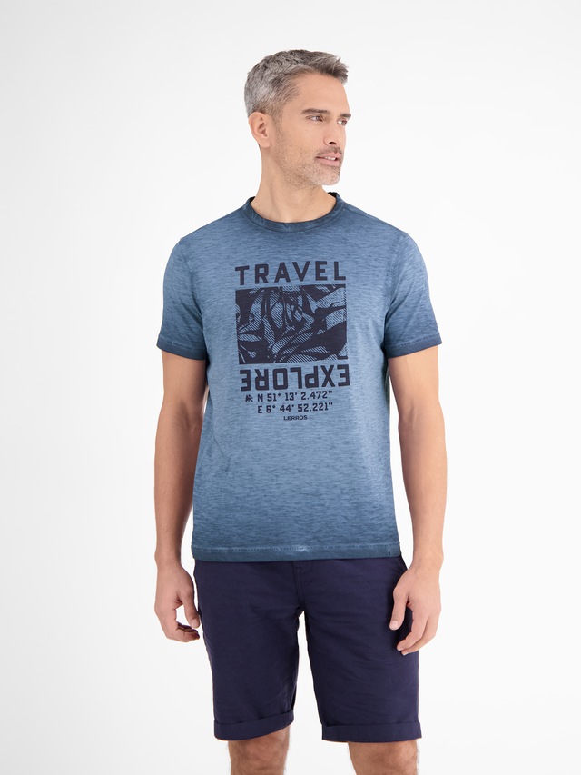 LERROS T-Shirt »Modisches Herren T-Shirt mit Brustprint«