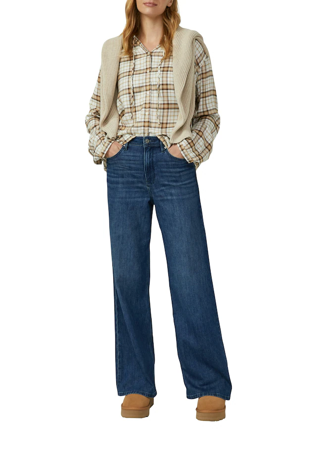 s.Oliver Karobluse mit verspielten Details, Relaxed Fit