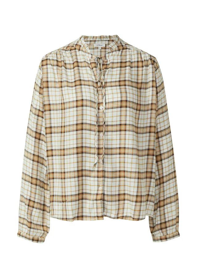 s.Oliver Karobluse mit verspielten Details, Relaxed Fit