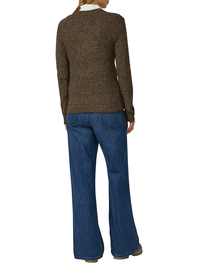 s.Oliver Strickpullover aus Wollmix und mit Strickmuster