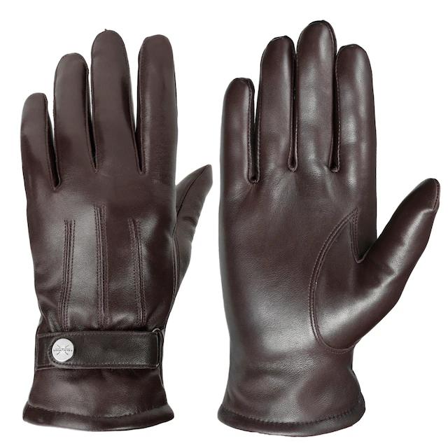 PEARLWOOD Lederhandschuhe »BROOKS« weiches Innenfutter, Wollanteil, verstellbarer Lederriegel