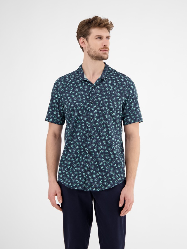 LERROS Kurzarmhemd »Herren Jerseyhemd, floral gemustert«