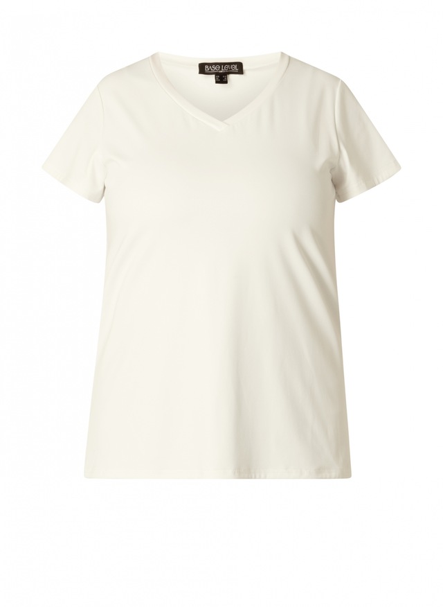 Base Level Curvy V-Shirt »Lilly« mit Stretch