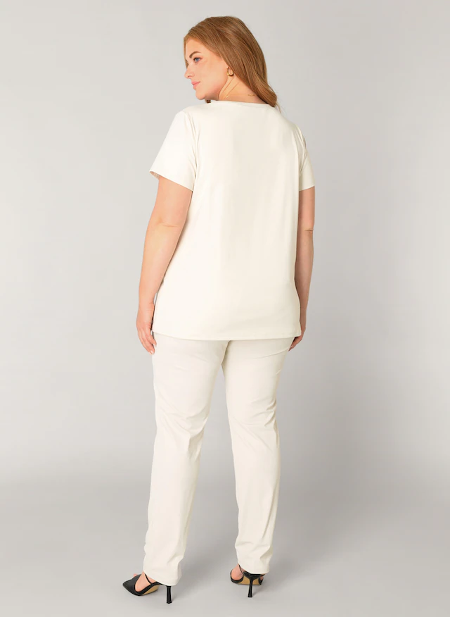 Base Level Curvy V-Shirt »Lilly« mit Stretch