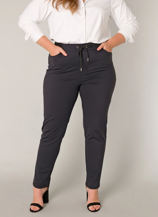 Base Level Curvy Stoffhose »Liana« Sommerhose mit Stretch und Kordelzug, im Jeggings-Style