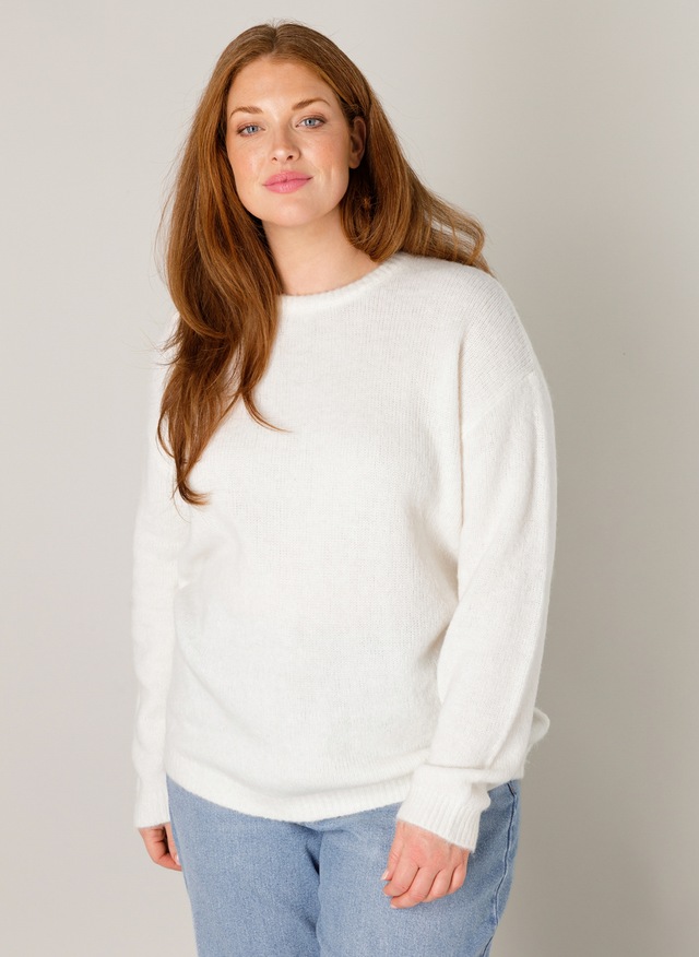 Base Level Curvy Strickpullover »Yanara« mit Wolle und Elasthan