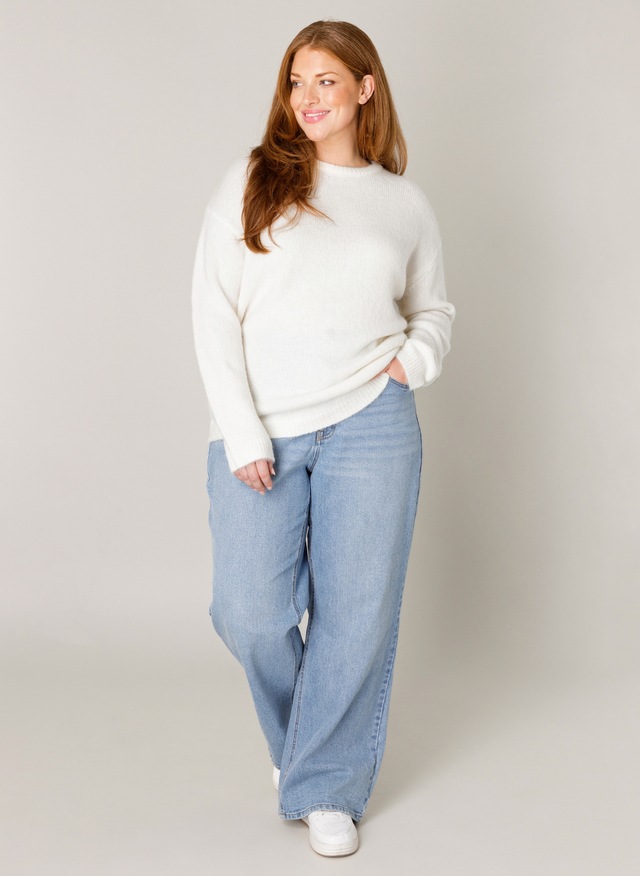 Base Level Curvy Strickpullover »Yanara« mit Wolle und Elasthan