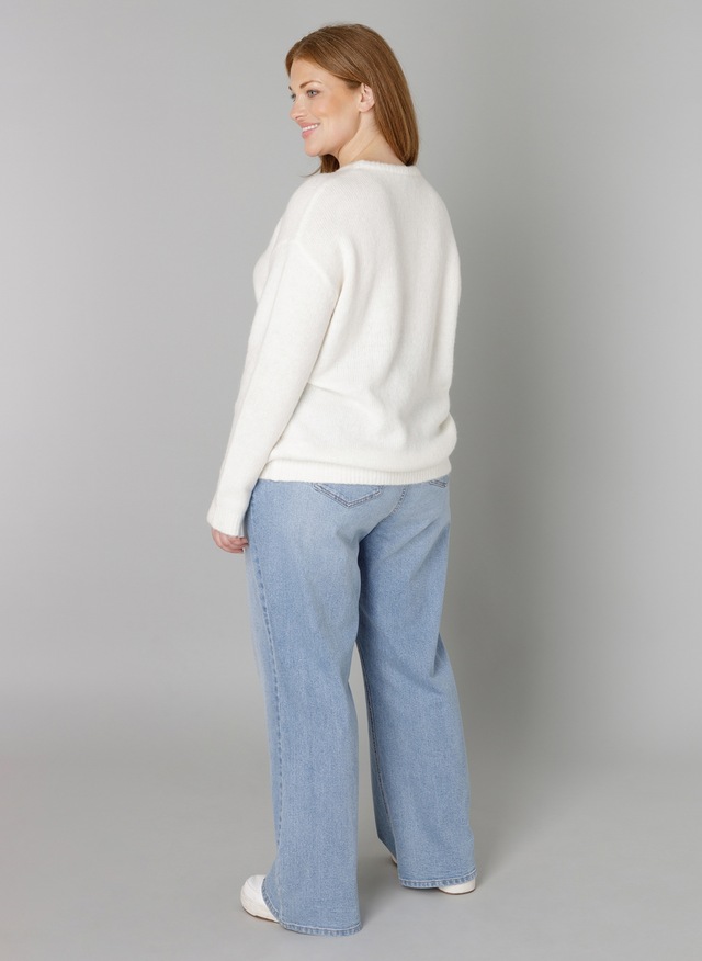 Base Level Curvy Strickpullover »Yanara« mit Wolle und Elasthan