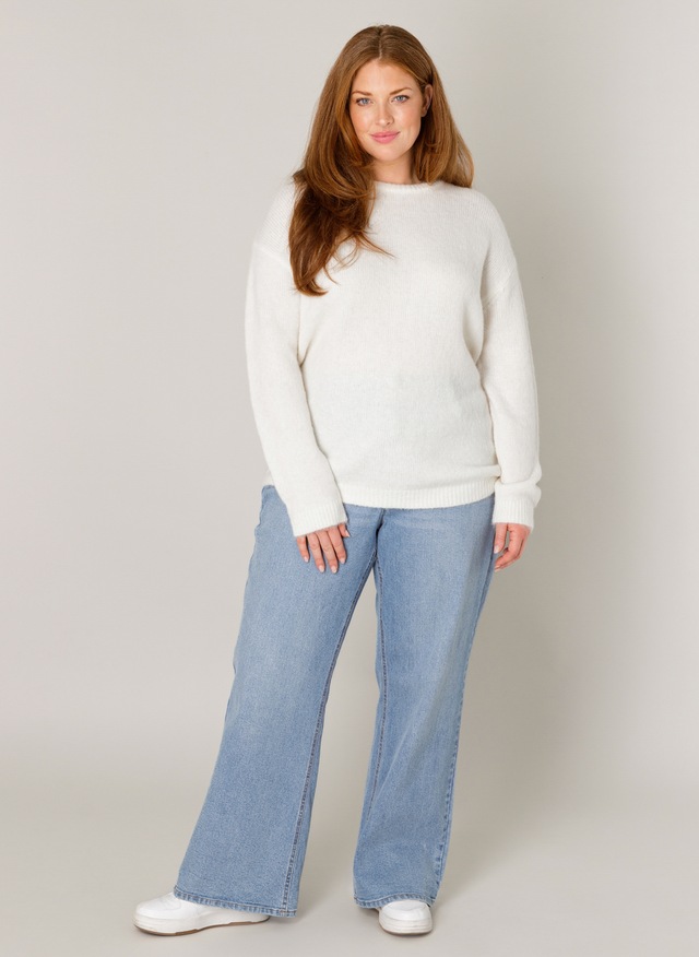 Base Level Curvy Strickpullover »Yanara« mit Wolle und Elasthan
