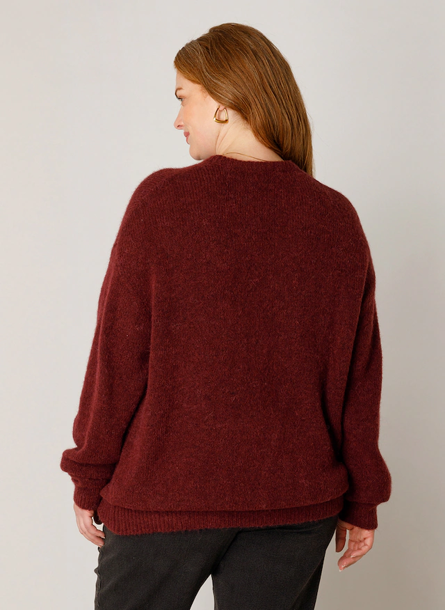 Base Level Curvy Strickpullover »Yanara« mit Wolle und Elasthan