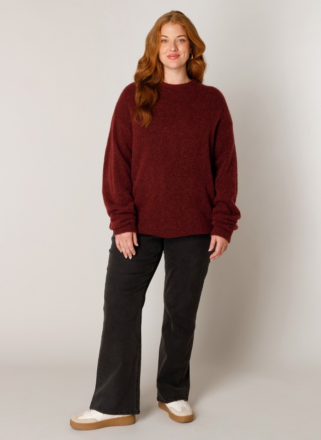 Base Level Curvy Strickpullover »Yanara« mit Wolle und Elasthan