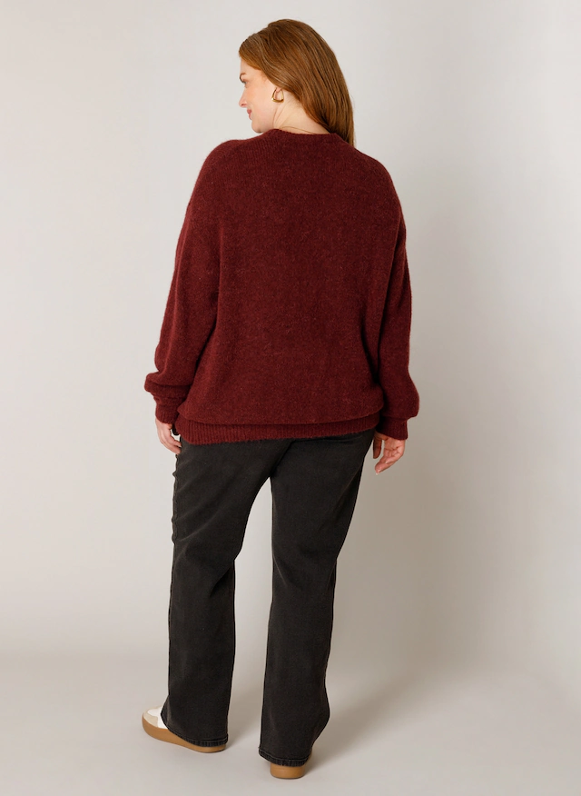 Base Level Curvy Strickpullover »Yanara« mit Wolle und Elasthan