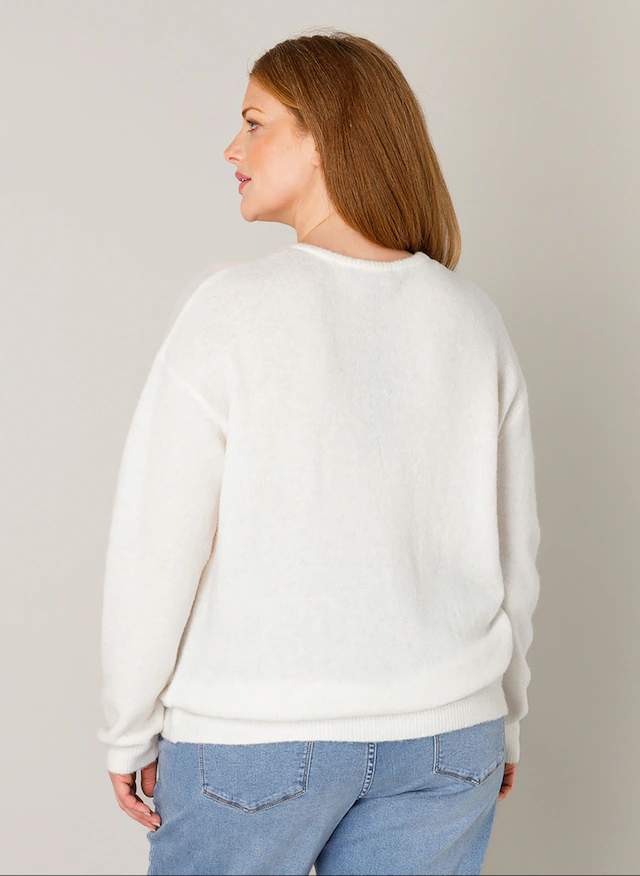 Base Level Curvy Cardigan »Yulia« mit Woll-Anteil und Knopfleiste