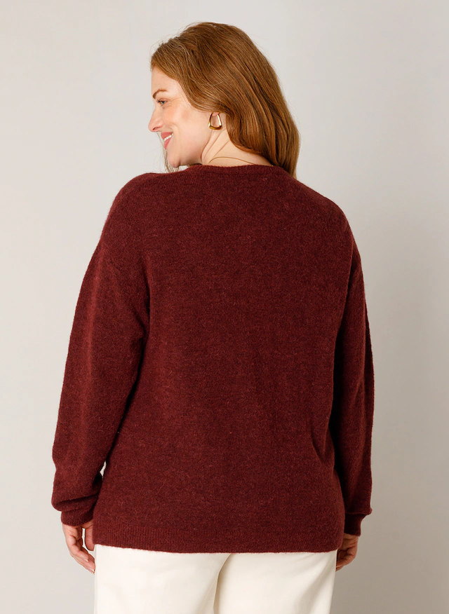 Base Level Curvy Cardigan »Yulia« mit Woll-Anteil und Knopfleiste