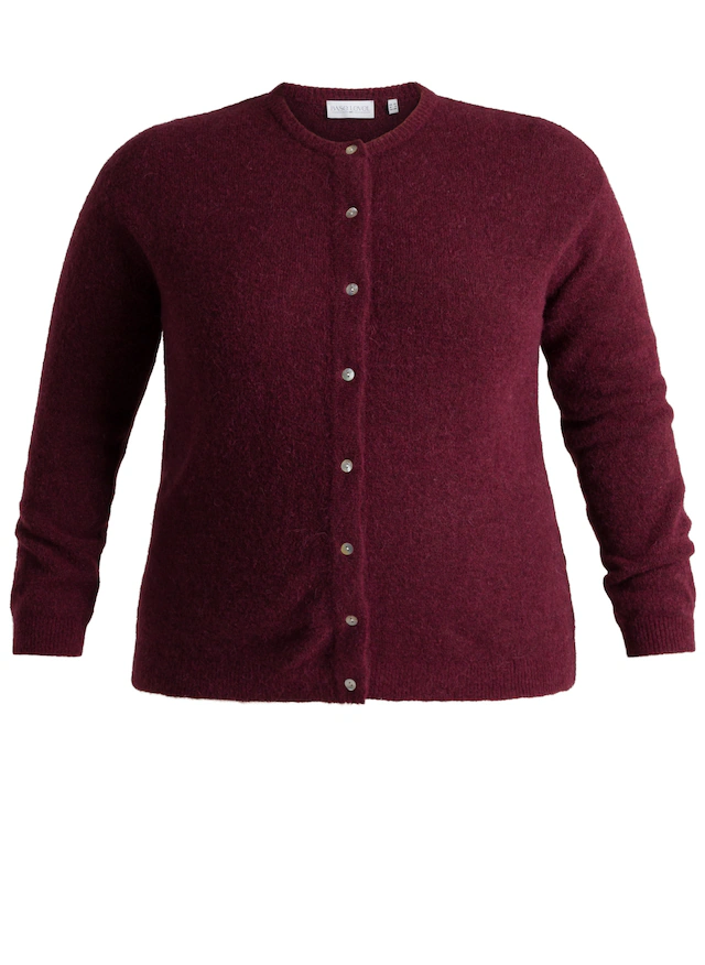 Base Level Curvy Cardigan »Yulia« mit Woll-Anteil und Knopfleiste