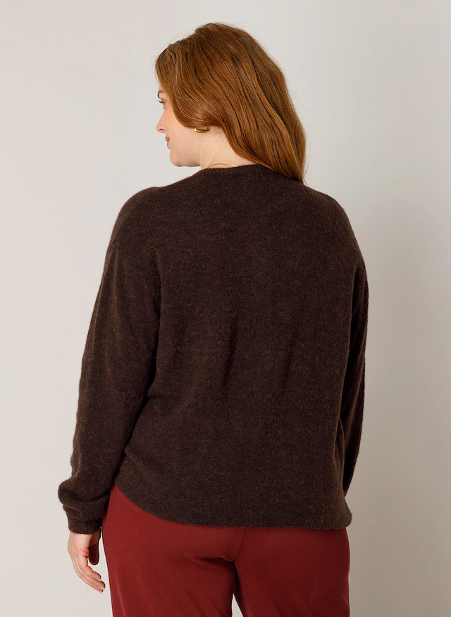 Base Level Curvy Cardigan »Yulia« mit Woll-Anteil und Knopfleiste