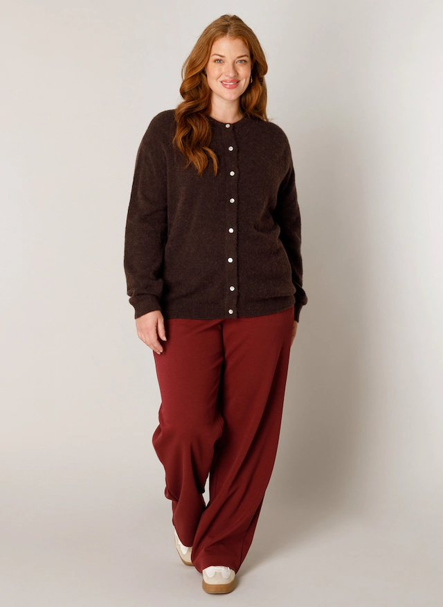 Base Level Curvy Cardigan »Yulia« mit Woll-Anteil und Knopfleiste