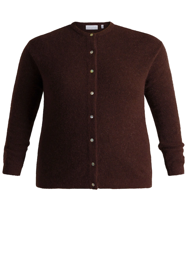 Base Level Curvy Cardigan »Yulia« mit Woll-Anteil und Knopfleiste