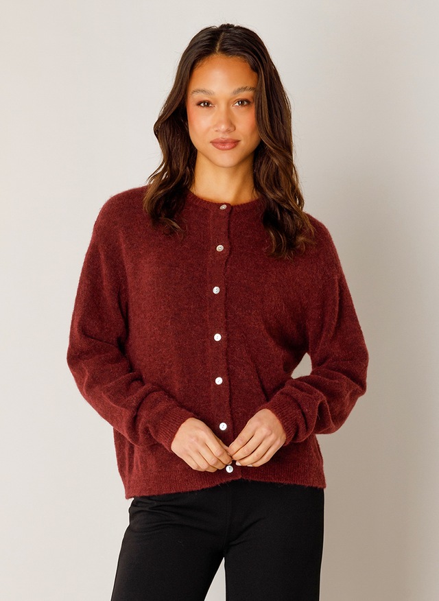 Base Level Cardigan »Yuli« mit Woll-Anteil und Knopfleiste