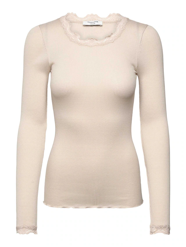 rosemunde Longsleeve »Babette silk shirt mit Seide« Langarm, mit Spitze, feminin, bequem, Seidenmix