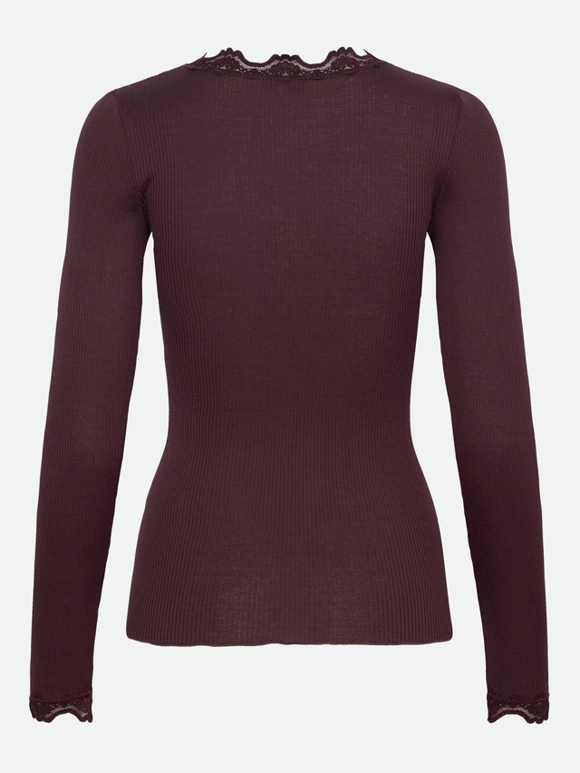 rosemunde Longsleeve »Babette silk shirt mit Seide« Langarm, mit Spitze, feminin, bequem, Seidenmix