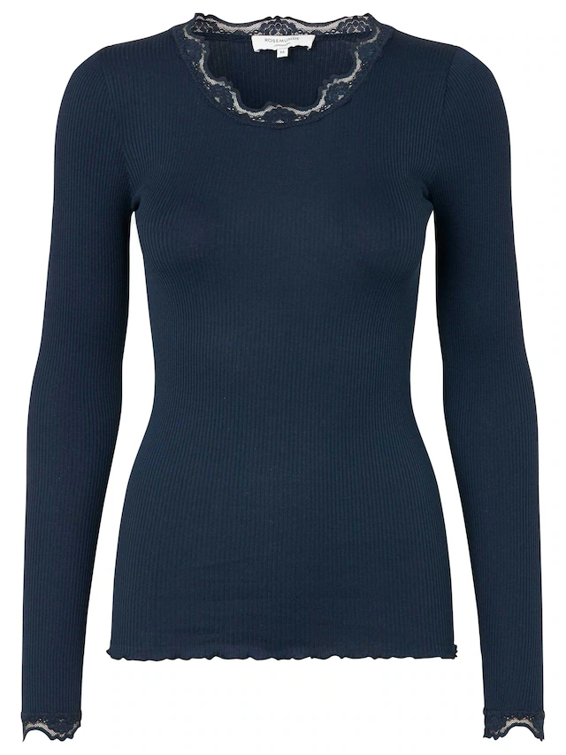 rosemunde Longsleeve »Babette silk shirt mit Seide« Langarm, mit Spitze, feminin, bequem, Seidenmix