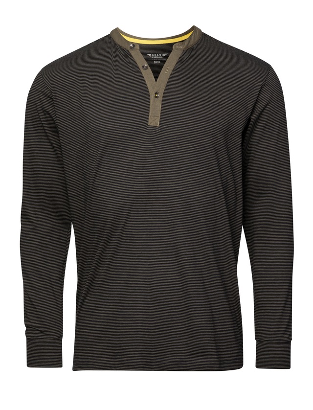 HERO by John Medoox Businessshirt »HANO Workwear Longsleeve Henley-Shirt« Longsleeve Henley-Shirt Funktionsqualitätfür Herren