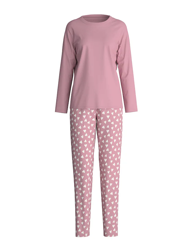 CALIDA Schlafanzug »Cotton Special« 2 tlg. Langarm, bequem, Baumwolle, Rundhals-Ausschnitt